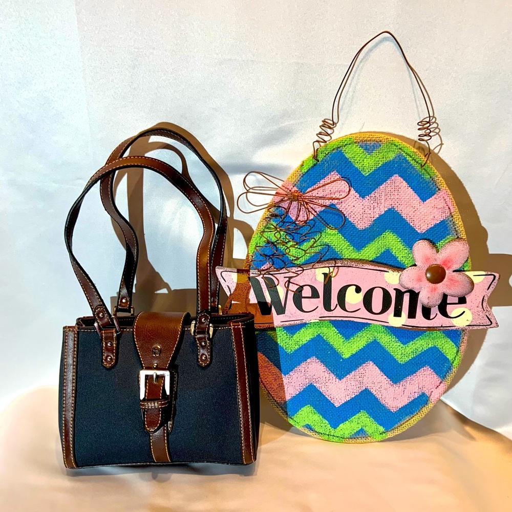Charming Vintage Aigner Navy Mini Bag